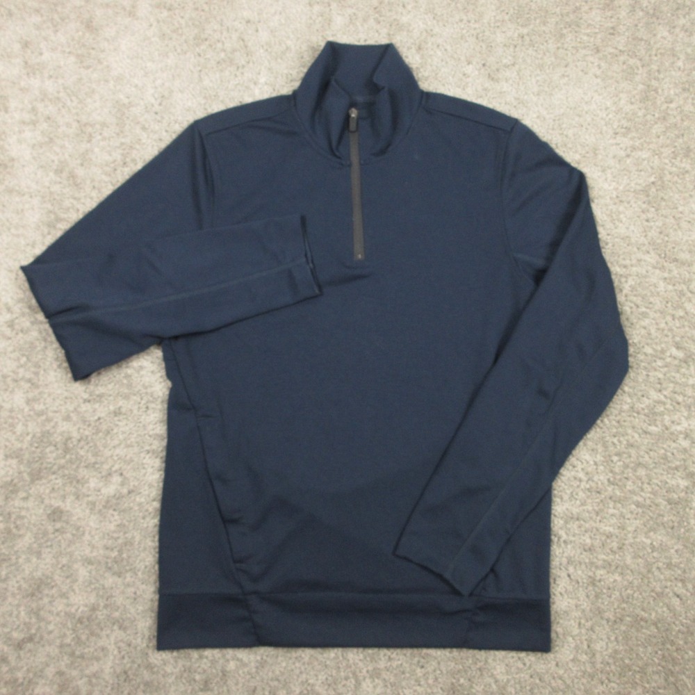 Mack Weldon Sweater Mens Medium Navy Blue Golf Performance‎ Quarter Zip Pullover